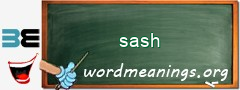 WordMeaning blackboard for sash